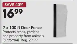 Princess Auto 7 x 100 ft Deer Fence offer