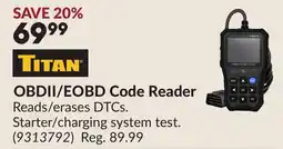Princess Auto OBDII EOBD Code Reader offer