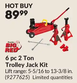 Princess Auto 6 pc 2 Ton Trolley Jack Kit offer