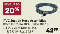 Princess Auto PVC Suction Hose Assemblies offer