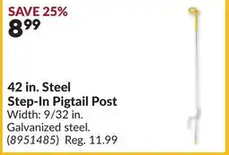 Princess Auto 42 in. Steel Step-In Pigtail Post offer