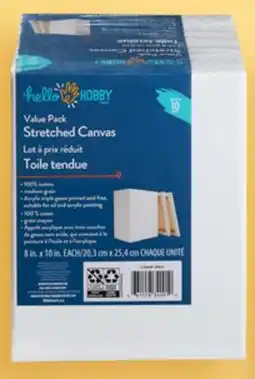 Walmart Hello Hobby stretched canvases offer