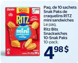Walmart Ritz Bits Snackwiches 10-Snak Paks offer