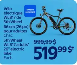 Walmart 5th Wheel WLB17 adults' 26 electric bike offer