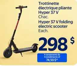 Walmart Hyper 37 V folding electric scooter offer