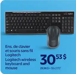 Walmart Logitech wireless keyboard and mouse offer