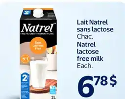 Walmart Natrel lactose free milk offer
