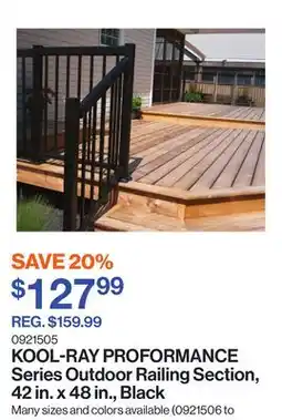 Patrick Morin PROFORMANCE Series Outdoor Railing Section, 42 in. x 48 in., Black offer