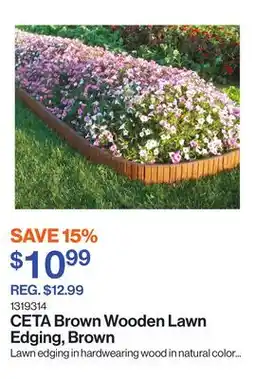 Patrick Morin Brown Wooden Lawn Edging, Brown offer