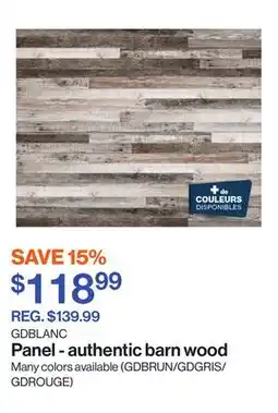 Patrick Morin Panel - authentic barn wood offer