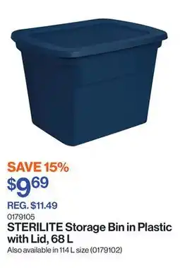 Patrick Morin Storage Bin in Plastic with Lid offer
