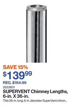 Patrick Morin Chimney Lengths, 6-in. X 36-in offer