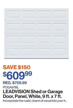 Patrick Morin Shed or Garage Door, Panel, White, 9 ft. x 7 ft offer