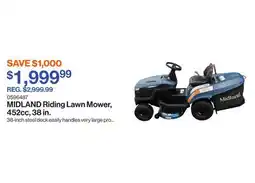Patrick Morin Riding Lawn Mower, 452cc, 38 in offer
