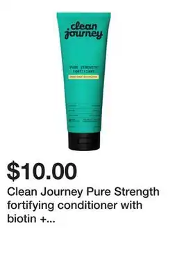 Sephora Clean Journey Pure Strength fortifying conditioner with biotin + peptides for damaged hair offer