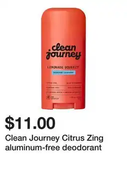 Sephora Clean Journey Citrus Zing aluminum-free deodorant offer