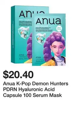 Sephora Anua K-Pop Demon Hunters PDRN Hyaluronic Acid Capsule 100 Serum Mask offer