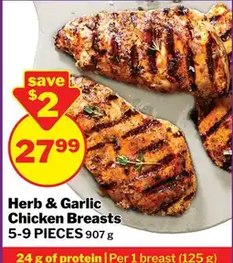 M & M Food Market Herb & Garlic Chicken Breasts offer