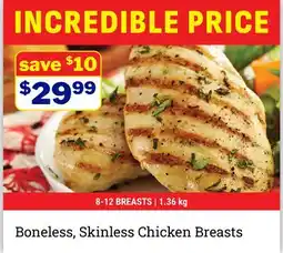 M & M Food Market Boneless, Skinless Chicken Breasts (3lb) offer