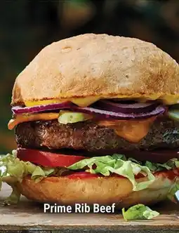 M & M Food Market Prime Rib Beef Burgers offer