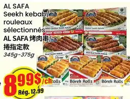 Btrust Supermarket AL SAFA Seekh kebab rouleaux sélectionnés offer