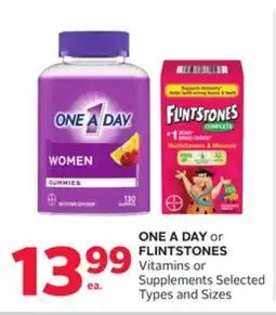 Rexall ONE A DAY or FLINTSTONES Vitamins or Suplements offer