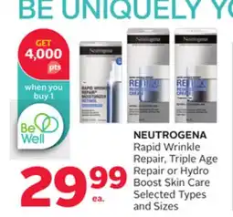 Rexall NEUTROGENA Rapid Wrinkle Repair, Triple Age Repair or Hydro Boost Skin Care offer