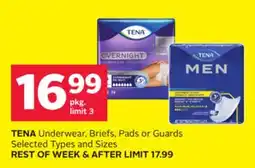Rexall TENA Underwear, Briefs, Pads or Guards offer
