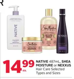 Rexall NATIVE 487mL, SHEA MOISTURE or NEXXUS Hair Care offer