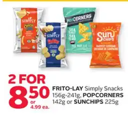 Rexall FRITO-LAY Simply Snacks 156g-241g, POPCORNERS 142g or SUNCHIPS 225g offer