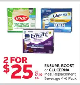 Rexall ENSURE, BOOST or GLUCERNA Meal Replacement Beverage offer