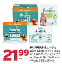 Rexall Baby-Dry Ultra Diapers 46's-84's or Aqua Pure, Sensitive or Free & Gentle Baby Wipes 336's-504's offer