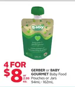 Rexall GERBER or BABY GOURMET Baby Food Pouches or Jars offer