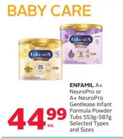 Rexall ENFAMIL A+ NeuroPro or A+ NeuroPro Gentlease Infant Formula Powder Tubs offer