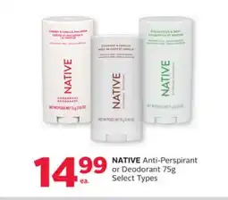 Rexall NATIVE Anti-Perspirant or Deodorant offer