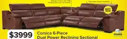 Leon's Corsica 6-Piece Dual Power Reclining Sectional - Brown offer