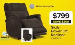 Leon's Sicily Power Lift Recliner - Dark Brown offer