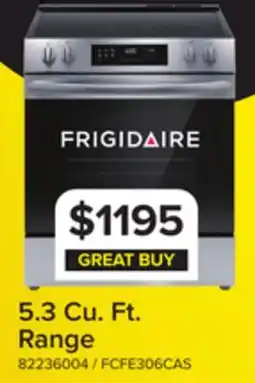 Leon's Frigidaire Stainless Steel 30 Front Control Electric Range (5.3 Cu.Ft) - FCFE306CAS offer