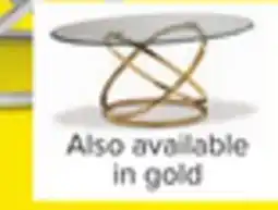 Leon's Axis 48 Coffee Table - Glass and Gold offer