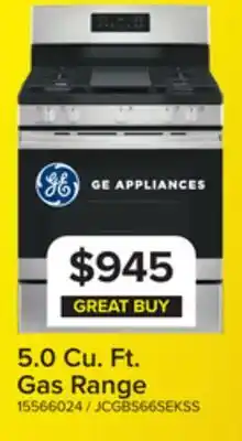 Leon's GE Stainless Steel Freestanding Gas Range (5.0 Cu. Ft.) - JCGBS66SEKSS offer