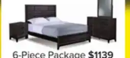 Leon's Fog 6-Piece Queen Bedroom Package - Grey, Black offer