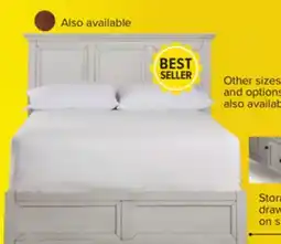 Leon's San Mateo 3-Piece Queen Storage Bed-Antique White offer