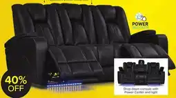 Leon's San Antonio Dual Power Reclining Sofa - Grey offer