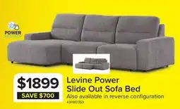 Leon's Levine Power Slide Out Sofa Bed with Left Facing Chaise – Taupe offer
