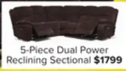 Leon's Maxwell 5-Piece Power Reclining Sectional - Brown offer