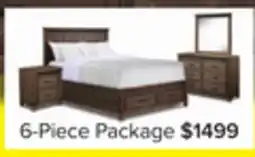 Leon's Rossco 6-Piece Queen Storage Bedroom Package - Rustic Oak offer