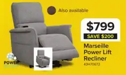 Leon's Marseille Power Lift Recliner - Light Grey offer