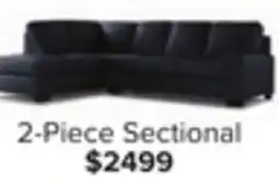 Leon's Icon Leather 2-Piece Sectional with Left Facing Chaise - Black offer