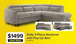 Leon's Dolly 2-Piece Sectional with Pop-Up Bed - Beige offer
