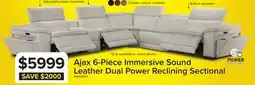 Leon's Ajax Leather 6-Piece Dual Power Reclining Sectional - White offer